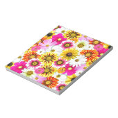 ピンク素晴らしがかった黄色の花柄のアクセサリー ノートパッド (回転)