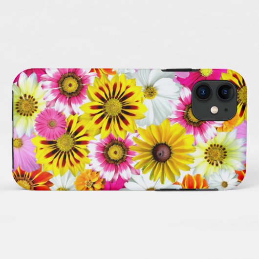 ピンク素晴らしがかった黄色の花柄のアクセサリー Case-Mate iPhoneケース (裏面(横))
