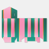 ピンク素晴らしとグリーンのモダンストライプ フェイバーボックス (見開き)