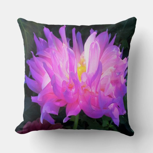 ピンク素晴らしとパープルサボテン クッション (正面)