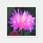 ピンク素晴らしとパープルサボテン スタンダードカクテルナプキン (正面)