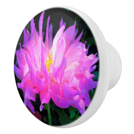 ピンク素晴らしとパープルサボテン セラミックノブ