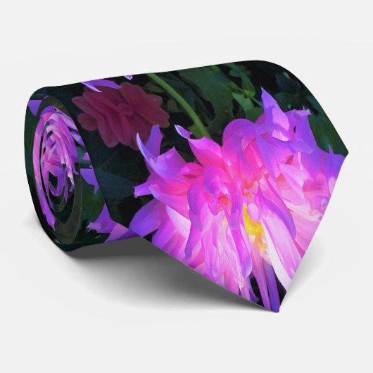 ピンク素晴らしとパープルサボテン ネクタイ (ロール)