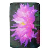 ピンク素晴らしとパープルサボテン バスマット (正面縦)