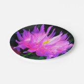 ピンク素晴らしとパープルサボテン ペーパープレート (アングル)