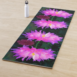 ピンク素晴らしとパープルサボテン ヨガマット