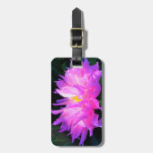 ピンク素晴らしとパープルサボテン ラゲッジタグ (正面縦)