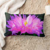 ピンク素晴らしとパープルサボテン ランバークッション (ブランケット)