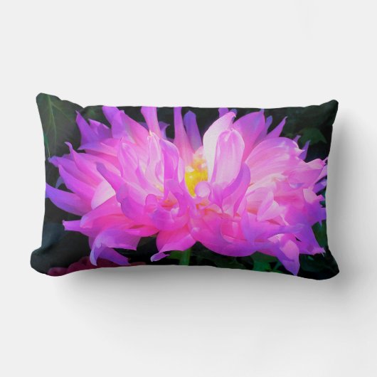 ピンク素晴らしとパープルサボテン ランバークッション (正面)