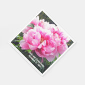 ピンク素晴らしの牡丹 スタンダードランチョンナプキン (角)