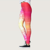 ピンク素晴らしの珊瑚と黄色のレギンス レギンス (左)