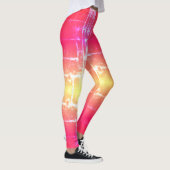 ピンク素晴らしの珊瑚と黄色のレギンス レギンス (右)