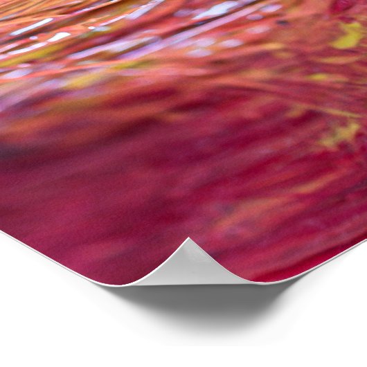 ピンク素晴らしイエロー金ゴールド名前をカスタムする絵を描ブラシ ポスター (角)