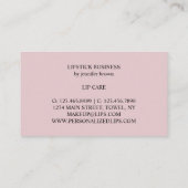 ピンク素晴らしクリップメイクアップアーティストデザイン 名刺 (裏面)