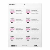 ピンク素晴らしトータルなにTシャツ&ギフト ラベル (フルシート)