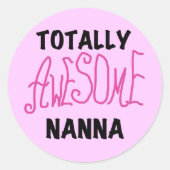 ピンク素晴らしトータルNanna Tシャツとギフト ラウンドシール (正面)