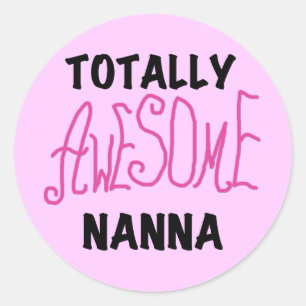 ピンク素晴らしトータルNanna Tシャツとギフト ラウンドシール