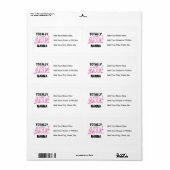 ピンク素晴らしトータルNanna Tシャツとギフト ラベル (フルシート)