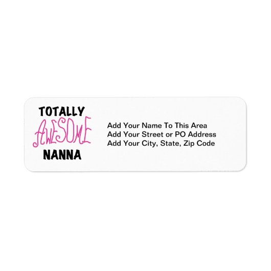 ピンク素晴らしトータルNanna Tシャツとギフト ラベル (正面)