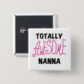 ピンク素晴らしトータルNanna Tシャツとギフト 缶バッジ (正面&裏面)