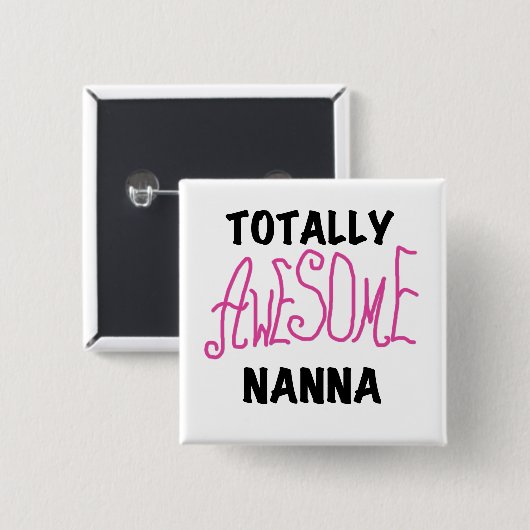 ピンク素晴らしトータルNanna Tシャツとギフト 缶バッジ (正面&裏面)