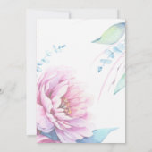 ピンク素晴らしピーニーベビーシャワー招待状 招待状 (裏面)