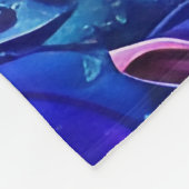 ピンク素晴らしロータスフラワーポートレート フリースブランケット (角)