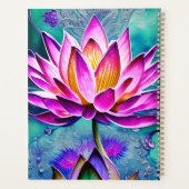 ピンク素晴らしロータスフラワーポートレート プランナー手帳 (裏面)