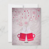 ピンク素晴らし色の素敵なお茶 シーズンカード (裏面)