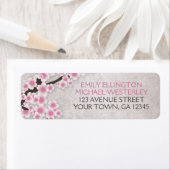 ピンク素朴さくらんぼブロッサム住所 シール (インサイチュ)