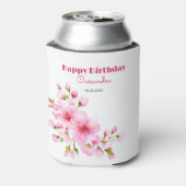 ピンク素朴さくらんぼブロッサム桜フローラ誕生日 缶クーラー (缶裏面)