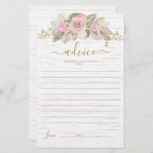 ピンク素朴のカボチャのアドバイスは、お母さんがカードになる (正面/裏面)