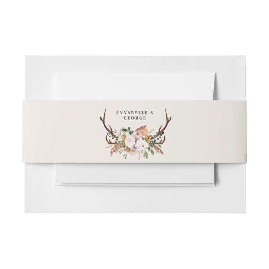 ピンク素朴のテラコッタフローラボ結婚タニーズ 招待状ベリーバンド (正面例)