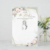 ピンク素朴のバラの緑の花嫁のドレスを推測 (スタンド正面)