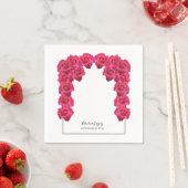 ピンク素朴のバラ結婚ズ スタンダードカクテルナプキン (インサイチュ)