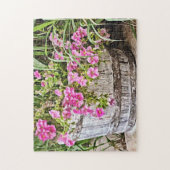 ピンク素朴のパンジーの花のパズル ジグソーパズル (縦)