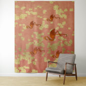 ピンク素朴のフラミンゴス・タペストリー タペストリー (インサイチュ)