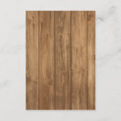 ピンク素朴のフローラとウッド結婚の詳細カード エンクロージャーカード (裏面)