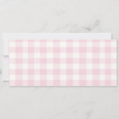 ピンク素朴のフローラとギンガムプレイドホリデーフォト シーズンカード (裏面)