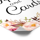 ピンク素朴のフローラギフトとカードの表記号 ポスター (角)