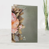 ピンク素朴のフローラグリーンリーヴィンテージウェディング 招待状 (裏面)