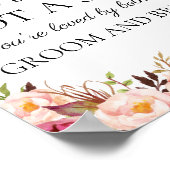 ピンク素朴のフローラサイドサイン以外のシートを選択 ポスター (角)