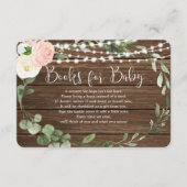 ピンク素朴のフローラベビー本を点灯 エンクロージャーカード (正面)