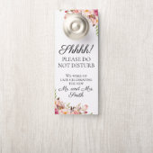 ピンク素朴のフローラ結婚のドアハンガー ドアノブサイン (ノブ)