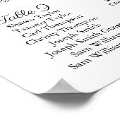 ピンク素朴のフローラ結婚の座席表 ポスター (角)