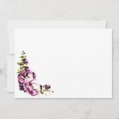 ピンク素朴のフローラ結婚式の日付を保存 セーブザデート (裏面)