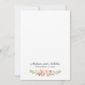 ピンク素朴のフローラ結婚式招待状カード 招待状 (裏面)