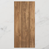 ピンク素朴のフローラ&ウッド結婚のメニューカード メニュー (裏面)