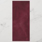 ピンク素朴のブルゴーニュとパープルのフローラ結婚ズ メニュー (裏面)