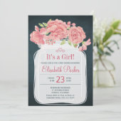 ピンク素朴のペイスンジャール海軍少女のシャワー 招待状 (スタンド正面)